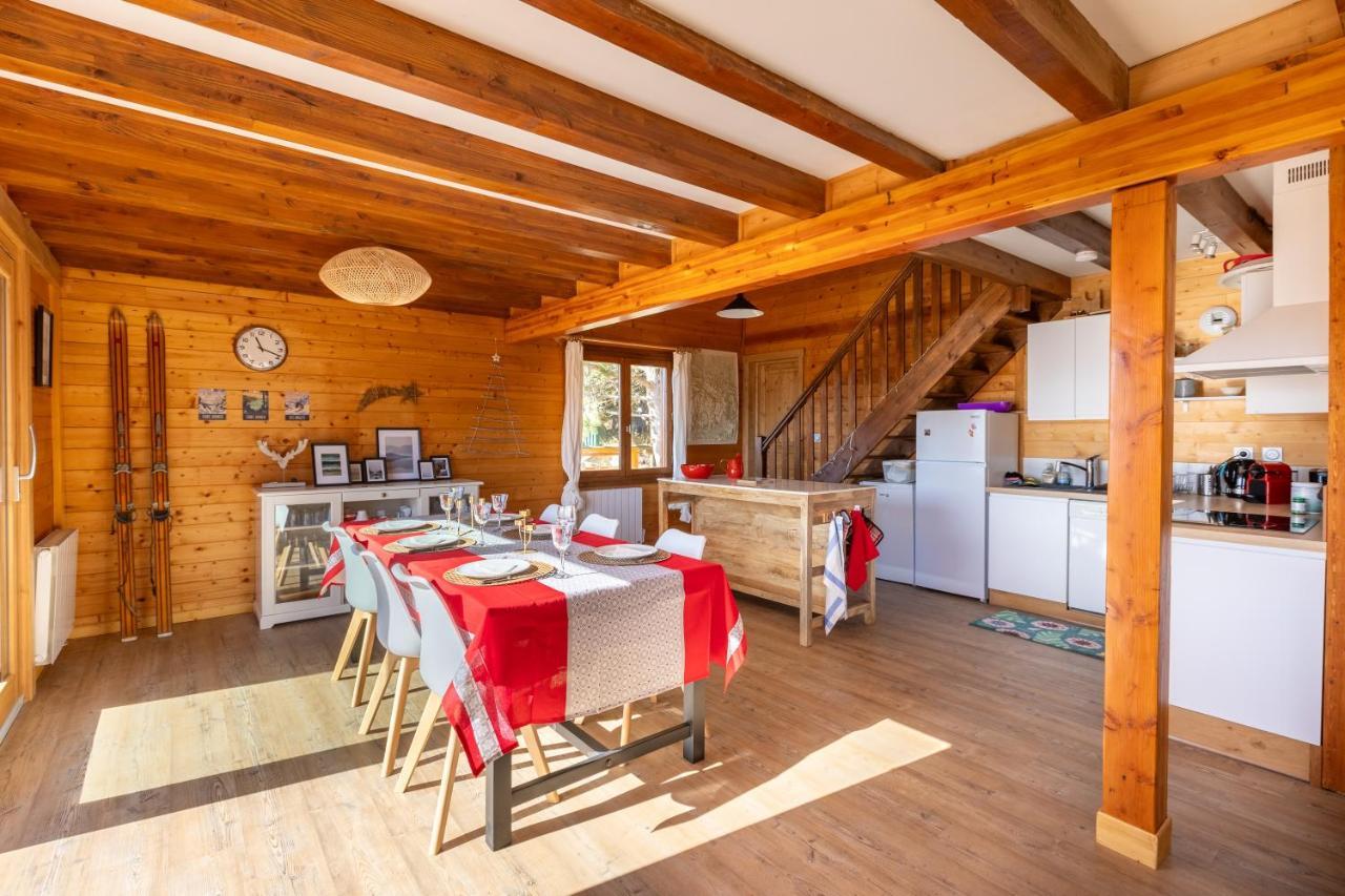 Chalet Les Tilleuls - Jolie Vue Montagne Et Lac เลส์ อองเจลส์ ภายนอก รูปภาพ